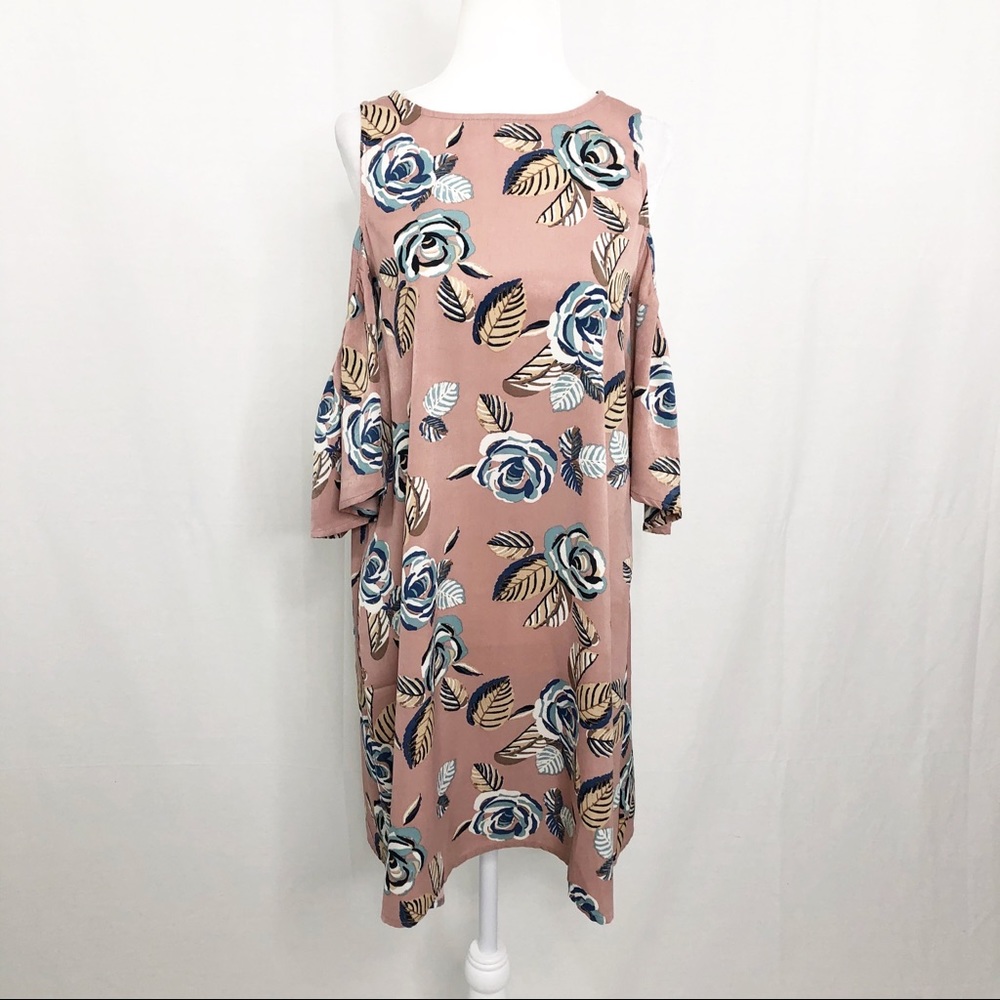 NEW Pink Owl Cold Shoulder Above Knee Dress, Size Medium
